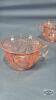 SHARON PINK DEPRESSION CUP AND SAUCER LOT - 4