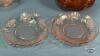 SHARON PINK DEPRESSION CUP AND SAUCER LOT - 6