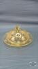 FLORENTINE YELLOW DEPRESSION BUTTER DISH WITH LID