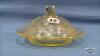 FLORENTINE YELLOW DEPRESSION BUTTER DISH WITH LID - 3