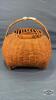 PRIMITIVE HAND WOODEN SNAKE BASKET