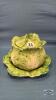 FITZ AND FLOYD IRONSTONE 5IN TALL COVERED BOWL