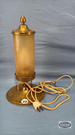 12IN VINTAGE BRASS TABLE LAMP