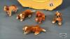 (5) 3IN DOG FIGURINES & 9IN ROYAL WINTON PLATE - 3