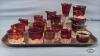 (16) RUBY GLASS SOUVENIOR LOT - 2