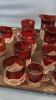 (16) RUBY GLASS SOUVENIOR LOT - 5