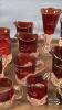 (16) RUBY GLASS SOUVENIOR LOT - 6