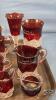 (16) RUBY GLASS SOUVENIOR LOT - 7