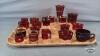 (19) RUBY GLASS SOUVENIOR LOT - 2