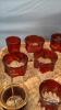 (19) RUBY GLASS SOUVENIOR LOT - 5