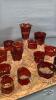 (19) RUBY GLASS SOUVENIOR LOT - 6