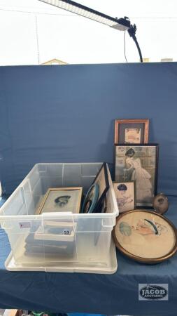 APPROX (20) PICTURES WITH FRAMES