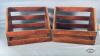 (2) WOODEN STORAGE CADDIES - 2