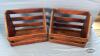 (2) WOODEN STORAGE CADDIES - 3
