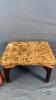 UPHOLESTERED FOOT STOOL & 10IN SEWING CONTAINER - 3