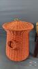 UPHOLESTERED FOOT STOOL & 10IN SEWING CONTAINER - 4