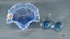 BLUE OPALESCENT WOVEN 6IN GLASS BASKET - 3