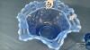 BLUE OPALESCENT WOVEN 6IN GLASS BASKET - 6