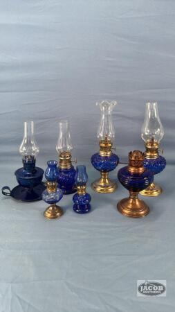 (7) SMALL COAL OIL LAMPS