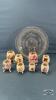 (8) FOOTED VASES RANGING FROM 3IN TO 5IN