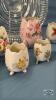 (8) FOOTED VASES RANGING FROM 3IN TO 5IN - 5