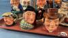 (10) CHINA TOBY MUGS FROM 1.5IN TO 6IN TALL - 2