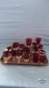 APPROX (21) RUBY GLASS SOUVENIOR LOT