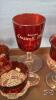 APPROX (21) RUBY GLASS SOUVENIOR LOT - 6
