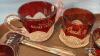 APPROX (21) RUBY GLASS SOUVENIOR LOT - 7