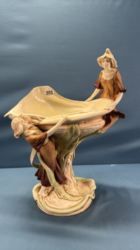 Royal Dux Art Nouveaux Figural Centre Piece