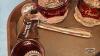 APPROX (21) RUBY GLASS SOUVENIOR LOT - 8