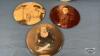 (3) 6IN PHOTO BUTTONS & (2) 10IN LADY WALL HANGING - 2