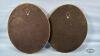 (3) 6IN PHOTO BUTTONS & (2) 10IN LADY WALL HANGING - 5