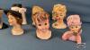 (7) LADY HEAD VASES WITH BOOK - 4