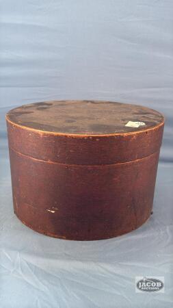 14IN WOODEN HAT BOX