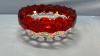 Ruby Red 7in Fruit Bowl with 6 -4.5in Nappies - 5