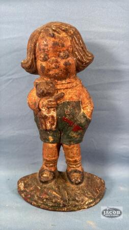 9.5IN CAST IRON BOBBY BLAKE DOOR STOP