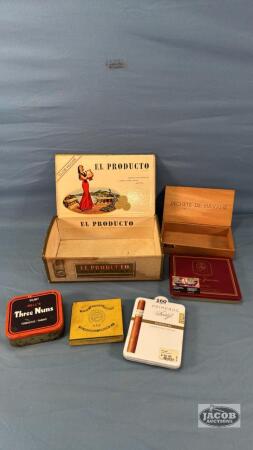 CIGAR BOXES AND CIGARETTE TINS