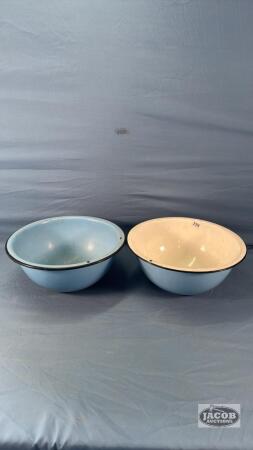 (2) 11IN ENAMELLED BOWLS