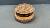 Cut Glass Hinged 5in Wide Lady's Powder Box