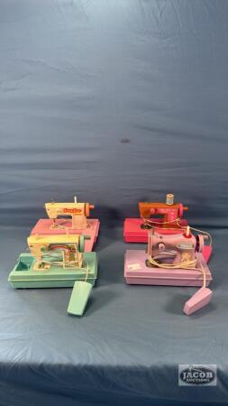 (4) PLASTIC CHILDRENS TOY SEWING MACHINES