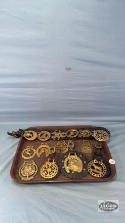 SELECTION OF BRASS HARNESS ORNAMENTS