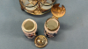 Silver Plate and Porcelain Condiment Set - 8