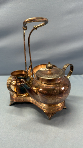 Silver Plate Tea Set on Stand -See Notes