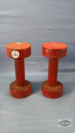 PAIR OF VINTAGE DUMB BELLS