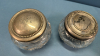 4 Cut Glass Dresser Jars with Sterling Silver Tops - 5