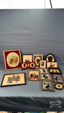 APPROX. (13) FRAMED SILHOUETTES IN VARIOUS SIZES