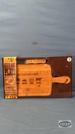 GREENEARTH 16IN STEAK PLATE WITH KNIFE