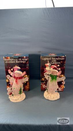 (2) LIGHTED SNOWMAN