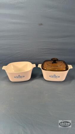 (2) CORNINGWARE 56OZ. CASSEROLES WITH (1) LID